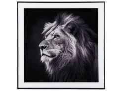 Present time - Photo art Lion glass black & white