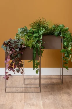 Present time - Plant pot set Essence straight iron moss green