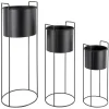 Present time - Plant pot set Essence round iron black