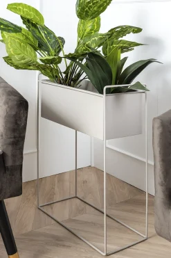 Present time - Plant pot set Essence straight iron warm grey