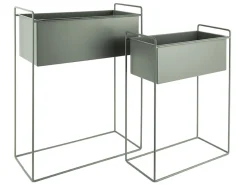 Present time - Plant pot set Essence straight iron jungle green