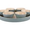 Present time - Snack tray Puro round bamboo jungle green