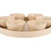 Present time - Snack tray Puro round bamboo natural