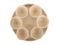 Present time - Snack tray Puro round bamboo natural