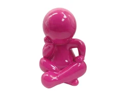 Present time - Statue Amigo Sitting large bright pink