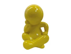 Present time - Statue Amigo Sitting large citrine yellow