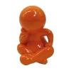 Present time - Statue Amigo Sitting medium bright orange