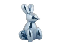 Present time - Statue Balloon Bunny large ceramic dark blue plated