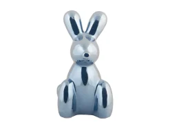 Present time - Statue Balloon Bunny large ceramic dark blue plated