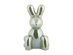 Present time - Statue Balloon Bunny ceramic jungle green plated