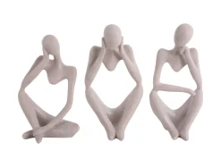 Present time - Statue Dreaming polyresin light grey