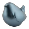 Present time - Statue Fat bird metallic dark blue