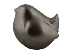 Present time - Statue Fat bird metallic dark grey