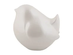 Present time - Statue Fat bird metallic white