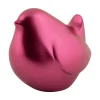 Present time - Statue Fat bird metallic dark pink