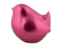Present time - Statue Fat bird metallic dark pink