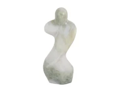 Present time - Statue Female abstract marble himalayan green