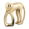 Present time - Statue Monkey metal gold plated
