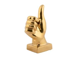 Present time - Statue Okay ceramic gold plated