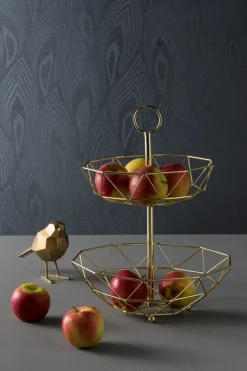 Present time - Statue Origami bird small polyresin gold