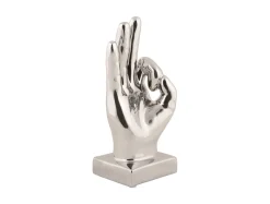 Present time - Statue Perfecto ceramic chrome plated