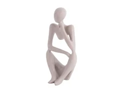 Present time - Statue Wondering polyresin light grey