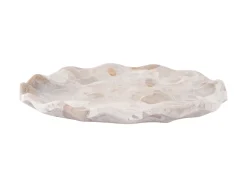 Present time - Tray Waved oval small marble brown