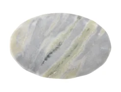 Present time - Tray Waved oval medium marble himalayan green