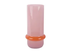Present time - Vase Animado Anillo large soft pink w. bright orange
