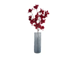 Present time - Vase Bird On Branch large misty blue