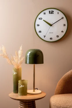 Present time - Vase Bird On Branch large army green