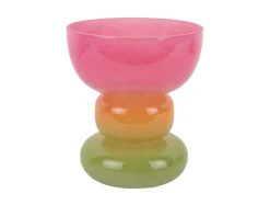 Present time - Vase Funky Vibes glass wide multi colour