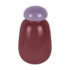 Present time - Vase Nuevo Dulce dark mauve w. soft purple lid
