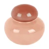 Present time - Vase Nuevo Dulce small soft pink w. tan rose lid