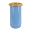 Present time - Vase Plegado M soft blue w. mango yellow