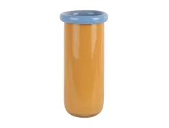 Present time - Vase Plegado XL mango yellow w. soft blue