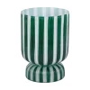Present time - Vase Rayado Retro medium retro green