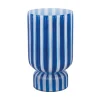 Present time - Vase Rayado Retro large cobalt blue