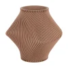 Present time - Vase Twisted Rib soft brown