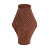 Present time - Vase Twisted Rib large warm brown
