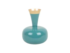 Present time - Vase Yara enamel turquoise blue