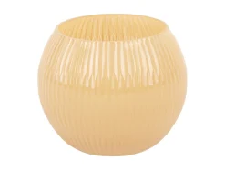 Present time - Votive Chique Ribbed small glass latte brown