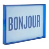 Present time - Wall art Bonjour medium dark blue