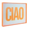Present time - Wall art Ciao large bright orange