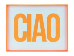 Present time - Wall art Ciao large bright orange