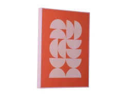 Present time - Wall art Geometric bright orange