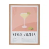 Present time - Wall art Margarita peach orange
