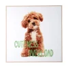 Present time - Wall art puppy Cuteness Overload green