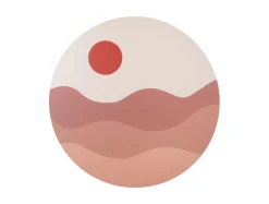 Present time - Wall art Sunset MDF sand brown