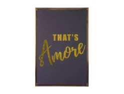 Present time - Wall art That's Amore canvas medium black, gold foil